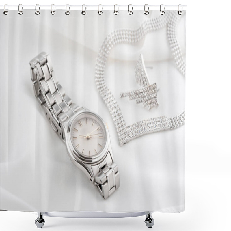 Personality  Luxury Woman Wristwatch Shower Curtains