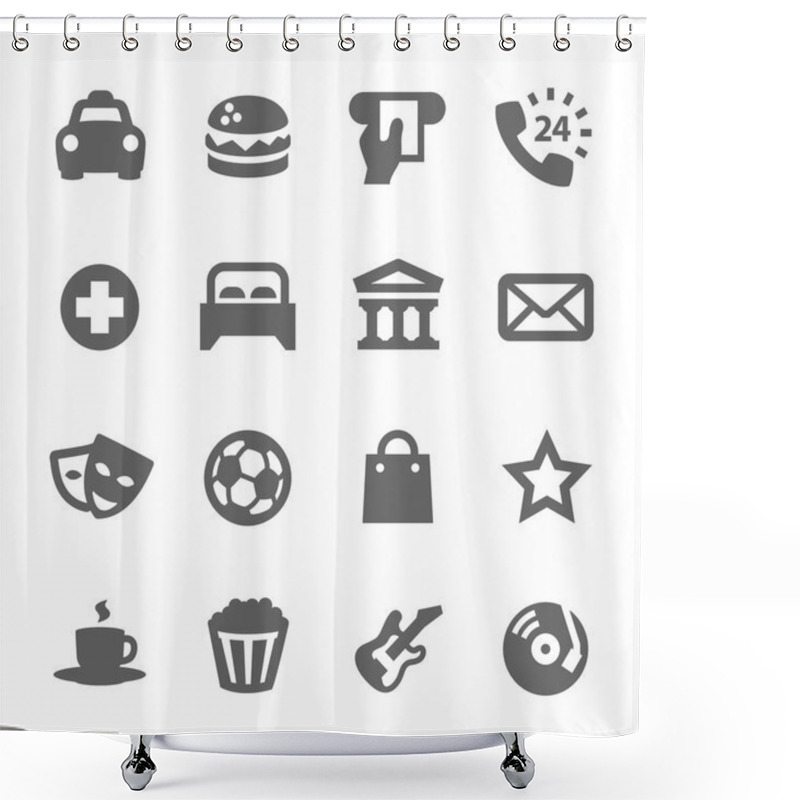 Personality  Points Of Interest. Shower Curtains