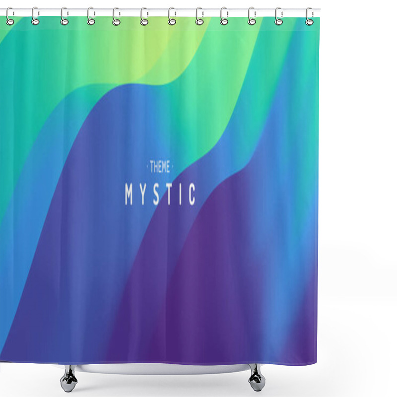 Personality  Abstract Background With Dynamic Effect. Mystic Vector Illustration Shower Curtains