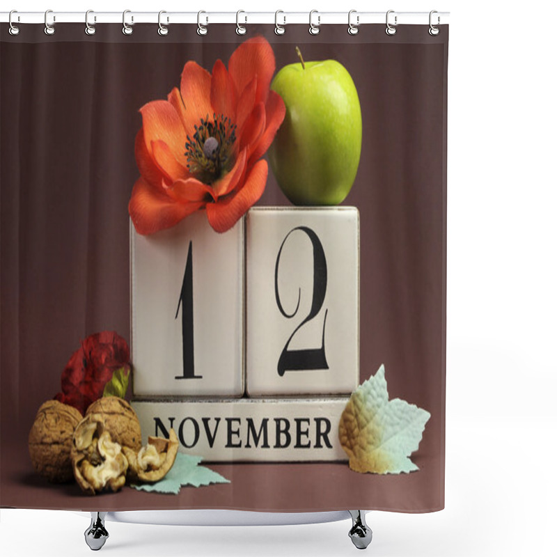 Personality  Save The Date Calendar For Every Individual Day In November Shower Curtains