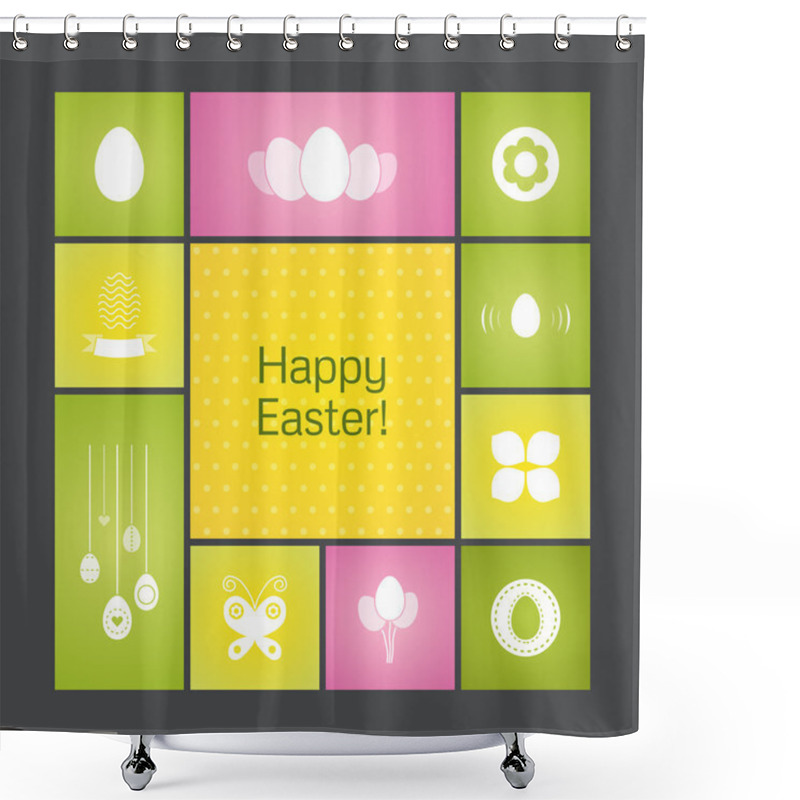 Personality  Vector Background For Happy Easter. Shower Curtains