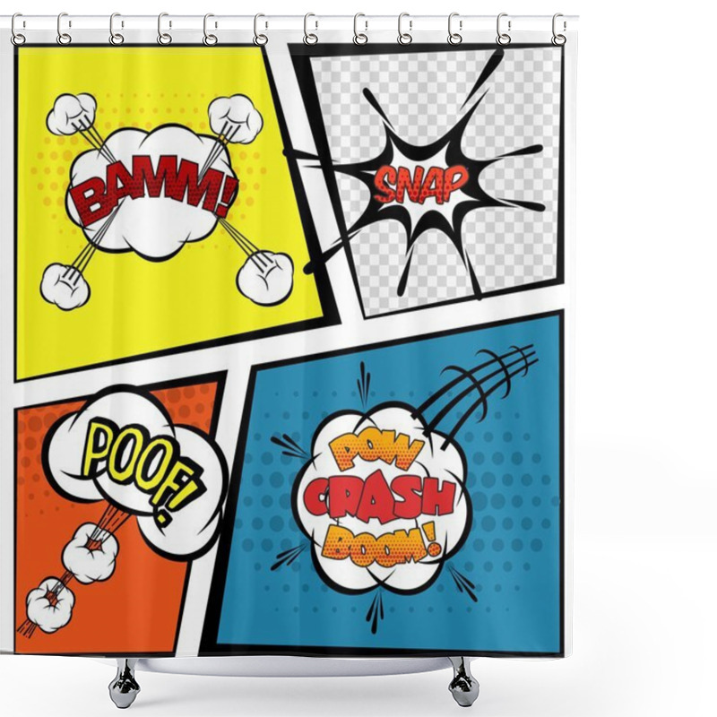 Personality  Comic Speech Bubbles Shower Curtains