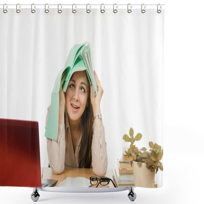 Personality  The Teacher Is Tired Of The Endless Testing Of Notebooks Shower Curtains