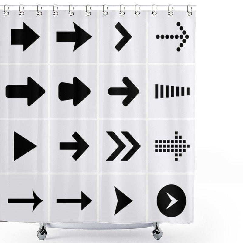 Personality  Arrow Icons. Shower Curtains