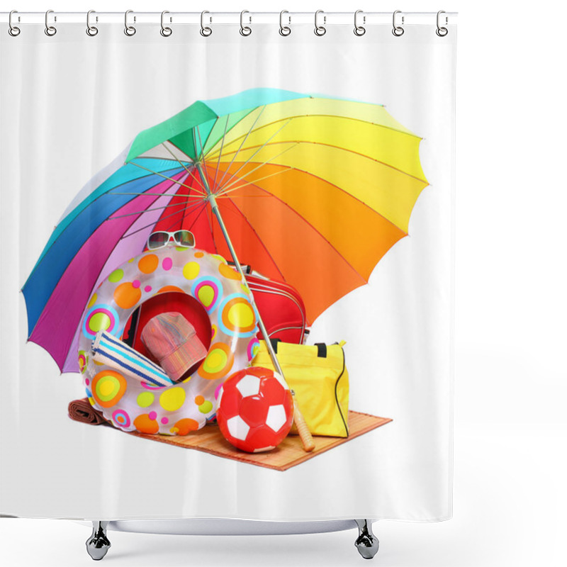 Personality  UV Protection Equipment, Sun Lotion And Floating Water Toys Shower Curtains