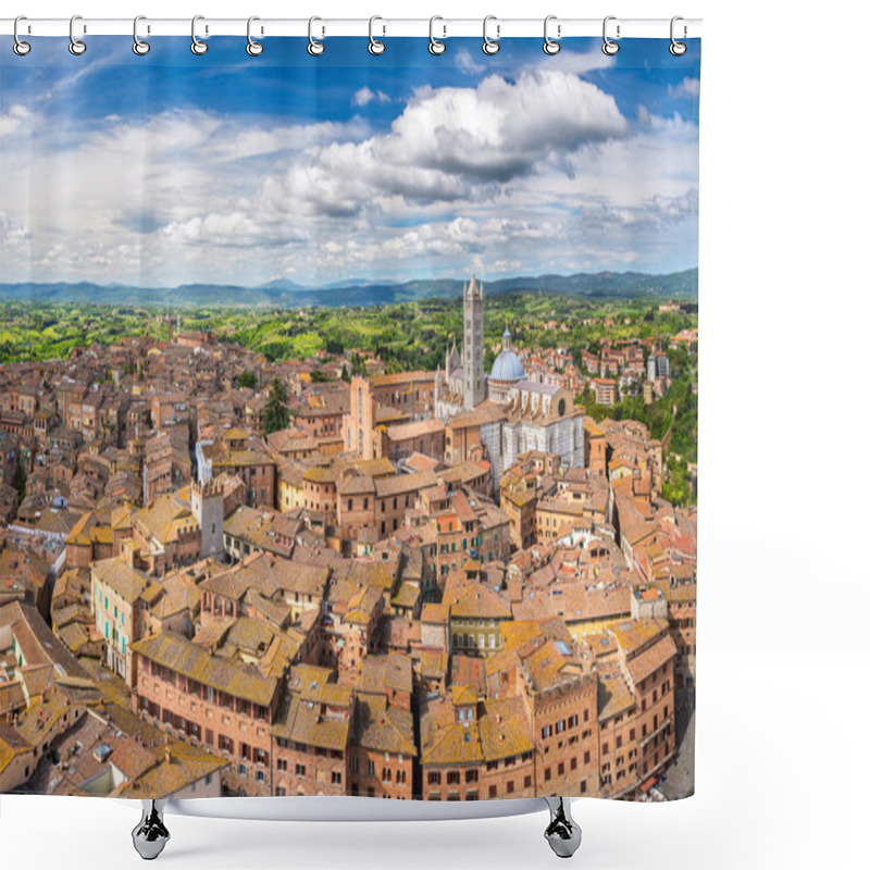 Personality  Aerial View Of Siena Shower Curtains