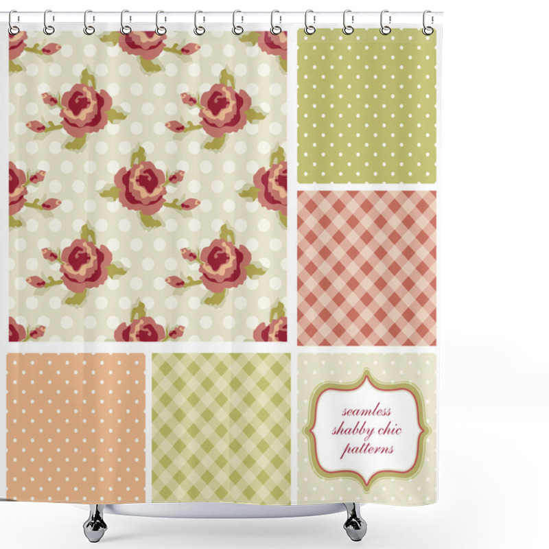 Personality  Shabby Chic Patterns With Roses Shower Curtains