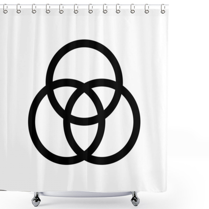 Personality  Venn Diagram Icon Shower Curtains