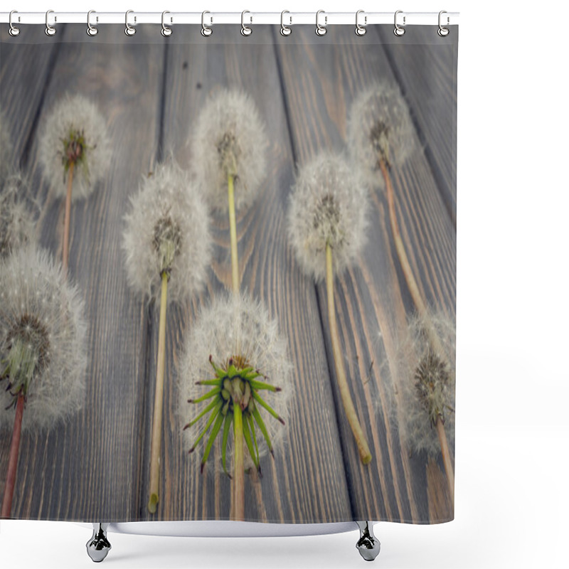 Personality  Wildflowers And Aged Wood. Postcard Decorated In A Rustic Style Shower Curtains