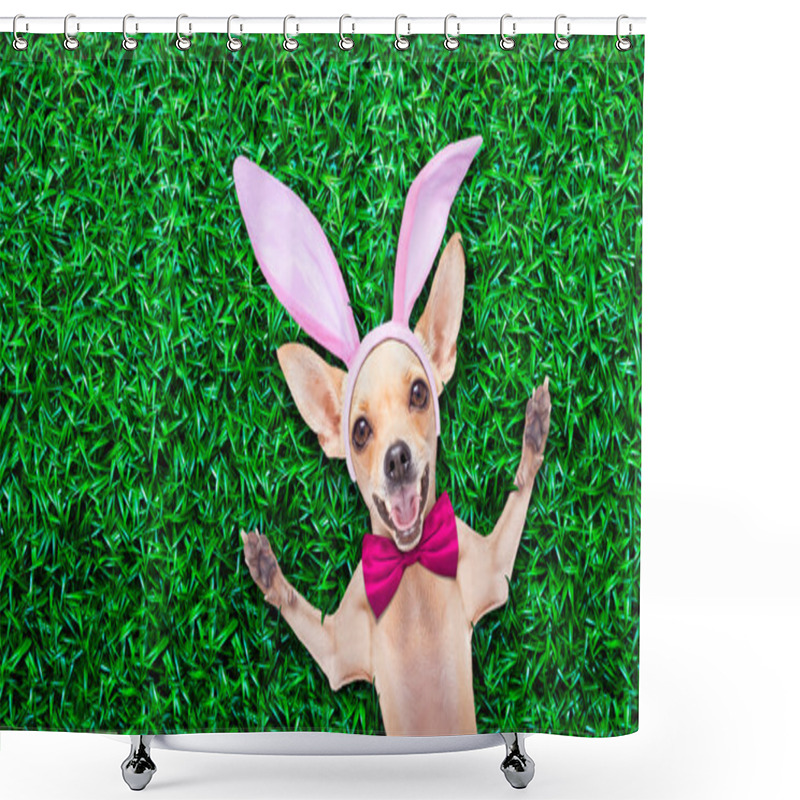 Personality  Easter Egg Bunny Dog Shower Curtains