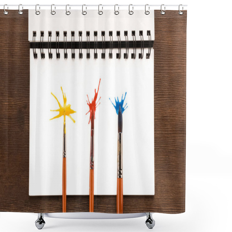 Personality  Brushes And Paint Splashes   Shower Curtains