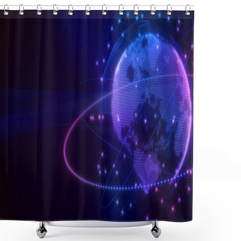 Personality  Image Communication Network World Image Hologram,network Image Computer Science,system Connection Scientific,3d Illustration,3d Rendering Shower Curtains