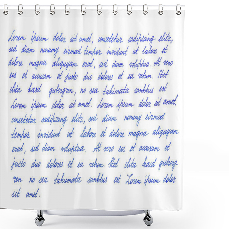 Personality  Calligraphic Handwritten Letter  Shower Curtains