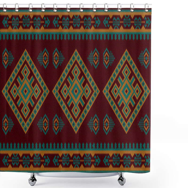 Personality   Ornament, Mosaic, Ethnic, Folk Pattern. It Is Made In Bright, Juicy, Perfectly Matching Colors. Shower Curtains