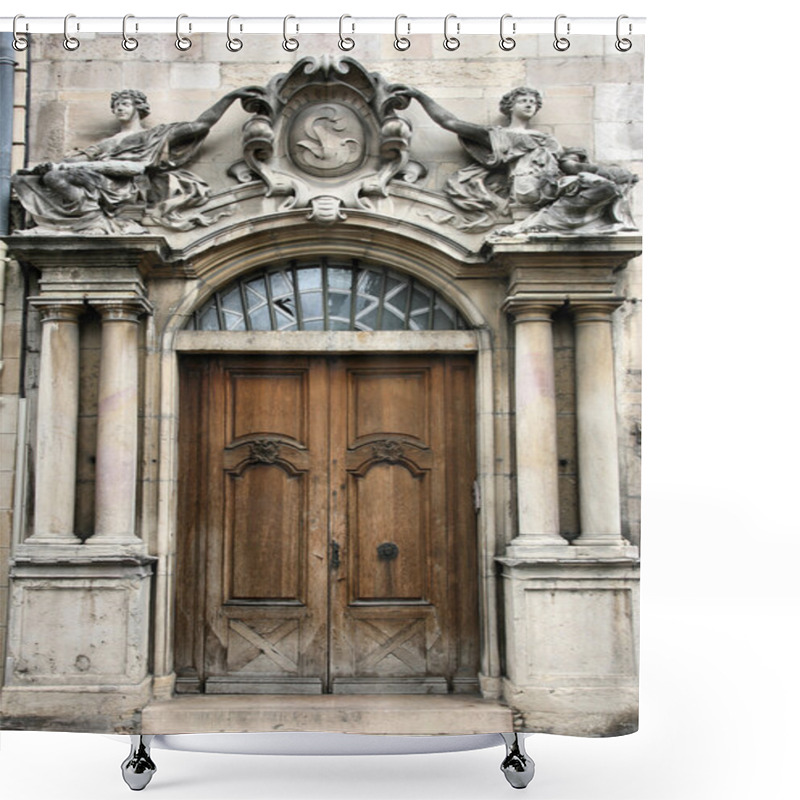 Personality  Wooden Door Shower Curtains