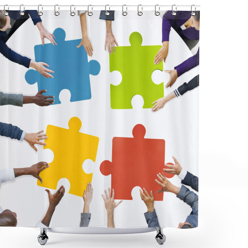 Personality  Business Team Meeting, Unity Concept Shower Curtains