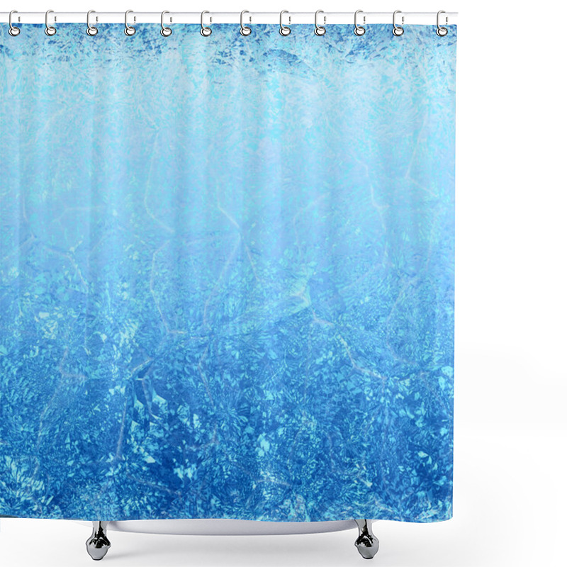 Personality  Seamless Texture Of Ice. Frosty Background. Shower Curtains