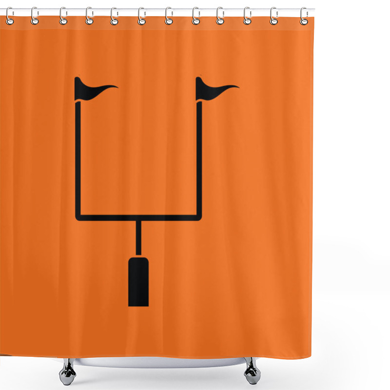 Personality  American Football Goal Post Shower Curtains