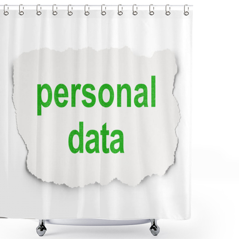 Personality  Information Concept: Personal Data On Paper Background Shower Curtains