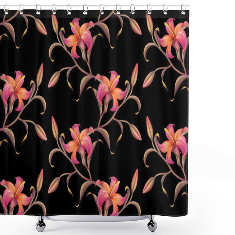 Personality  Tropical flower pattern background shower curtains