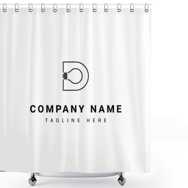 Personality  Logo Design Letter D + Lights, Will Probably Suit A Business Or Power Company With The Initials D Or Something Shower Curtains