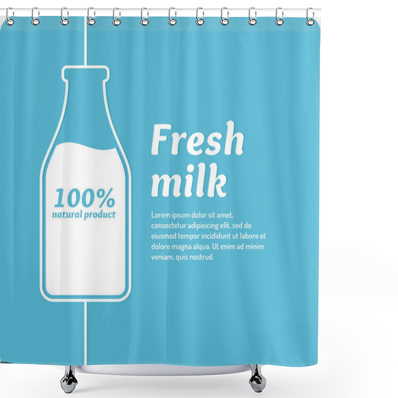 Personality  The Original Concept Poster To Advertise Milk. Shower Curtains