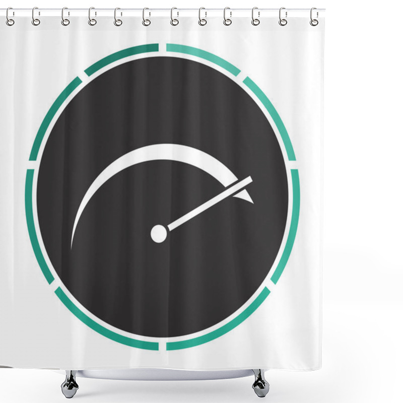 Personality  Tachometer Computer Symbol Shower Curtains