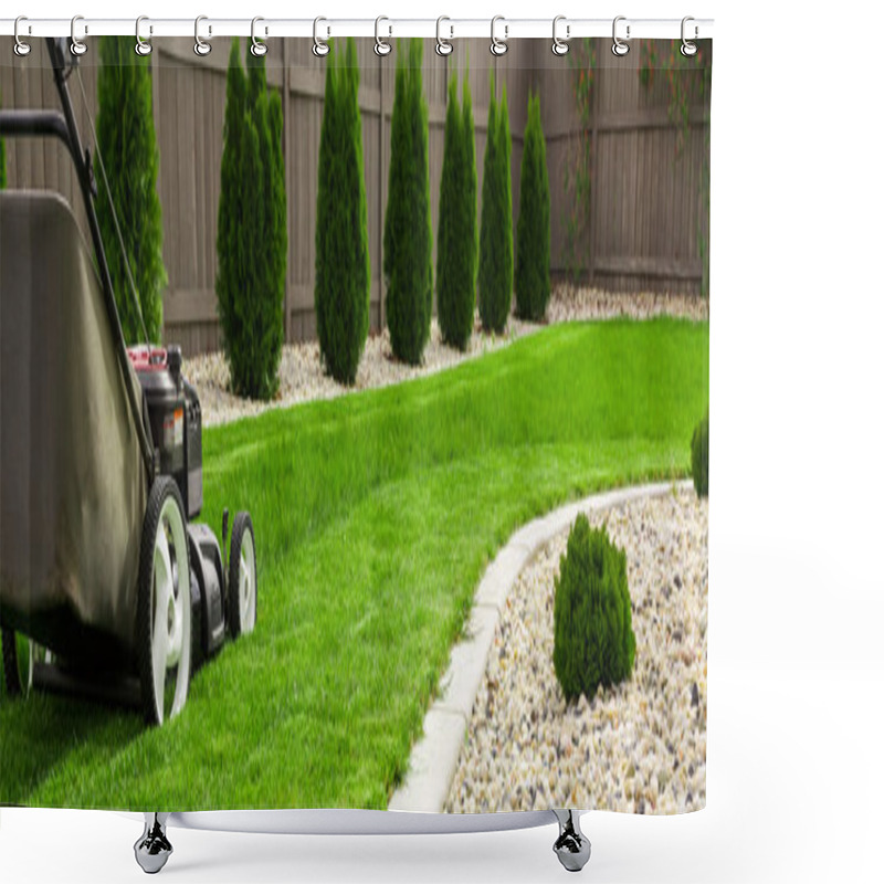 Personality  Lawn Mower Shower Curtains