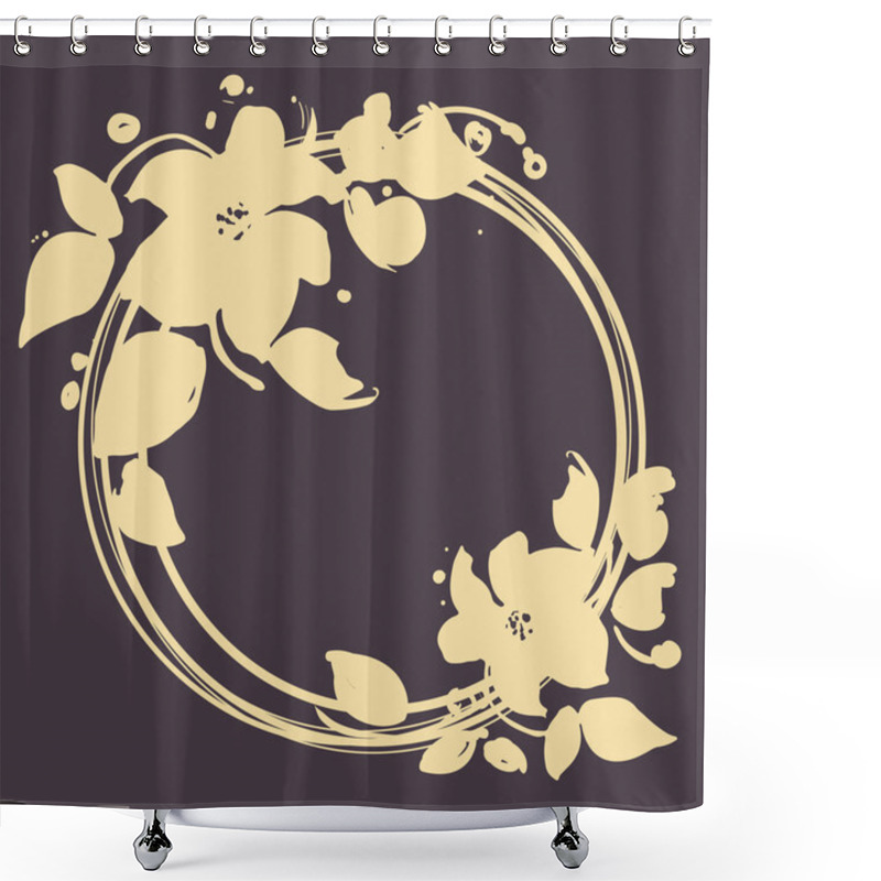 Personality  Greeting Card With Flowers Shower Curtains