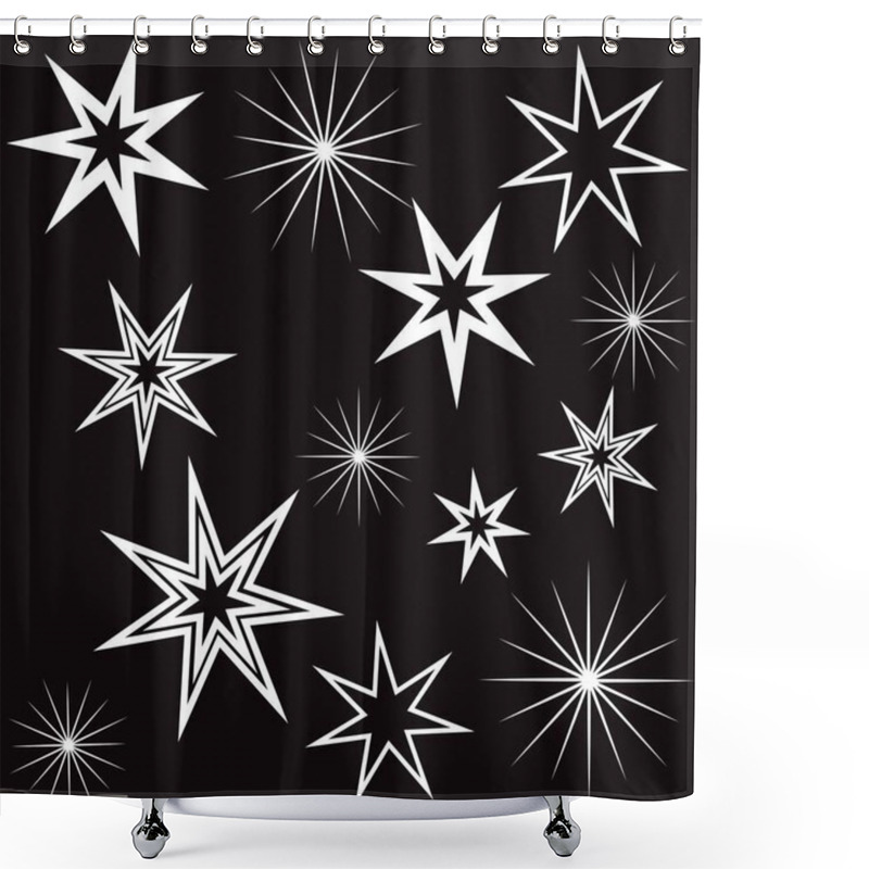 Personality  Beautiful Star, Art, Holiday, Vector Illustration Shower Curtains