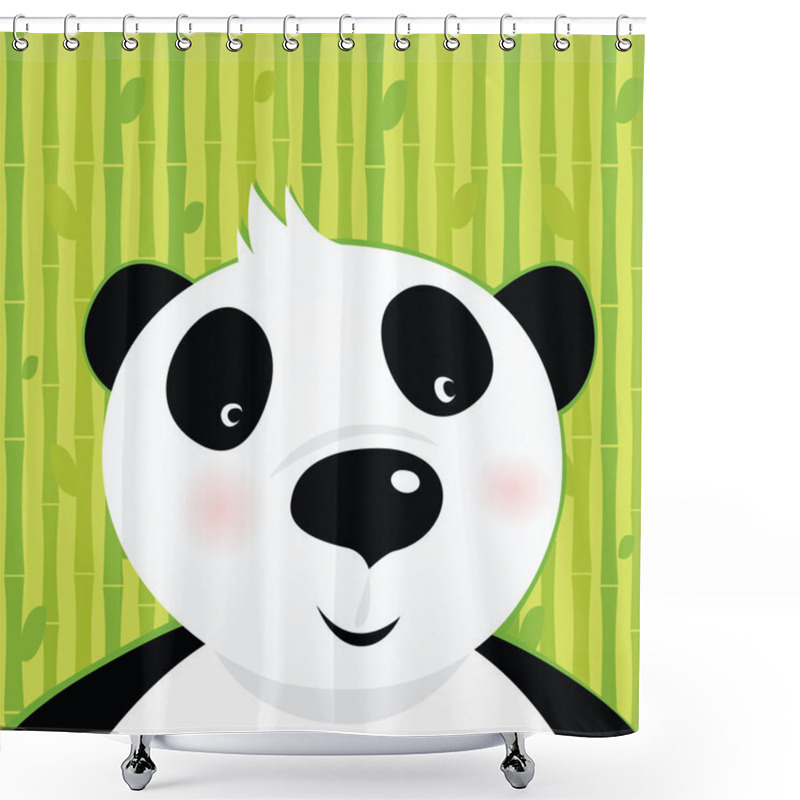 Personality  Black And White Panda Bear Shower Curtains