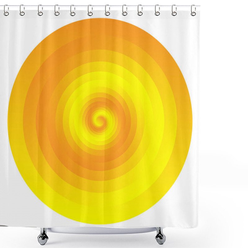 Personality  Geometric Circle Design Shape With Random Shaded, Gradient Fill Shower Curtains