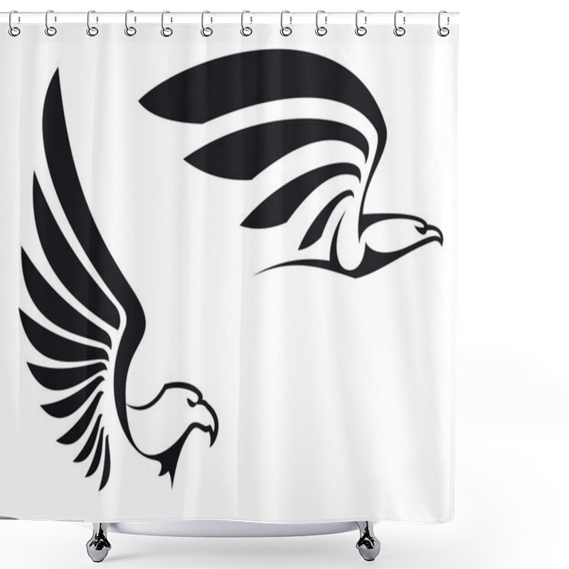 Personality  Black Eagles Shower Curtains