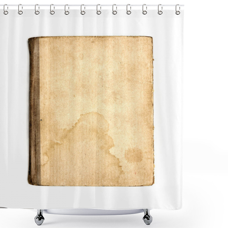 Personality  Old Book Cover Is Isolated On A White Background Shower Curtains