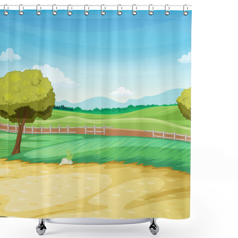 Personality  Farm Scene Shower Curtains