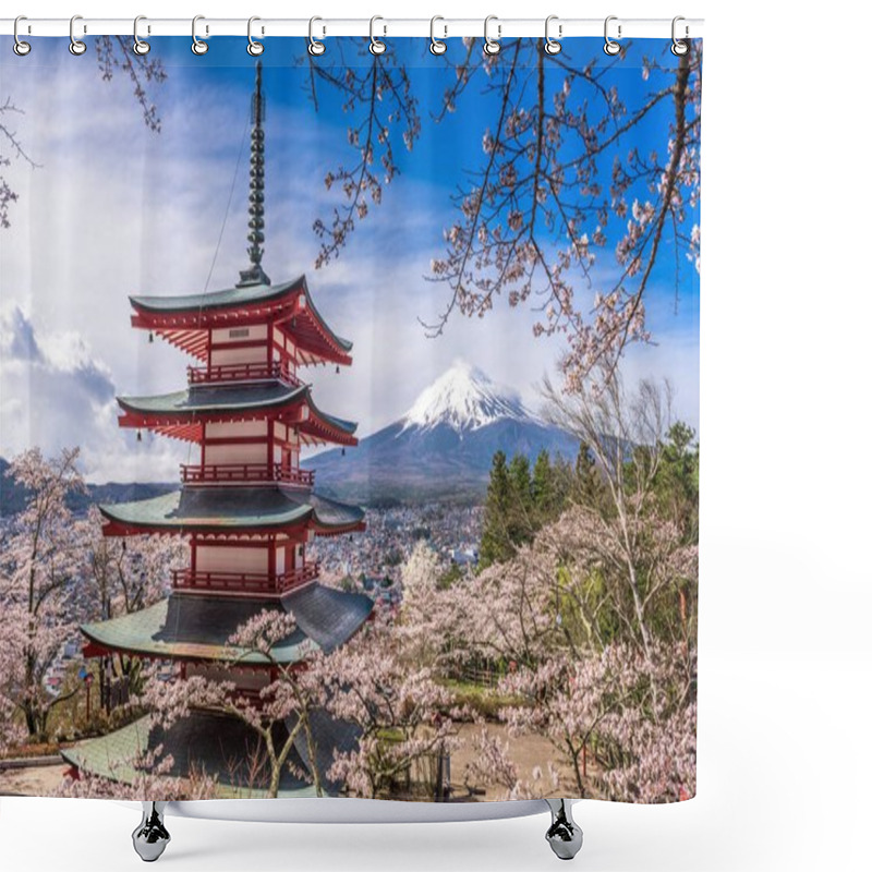 Personality  Japan In Spring Season Shower Curtains