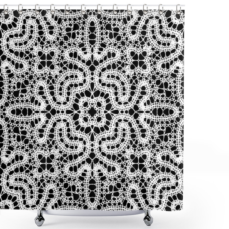 Personality  Lace Abstract Ornament Pattern Shower Curtains