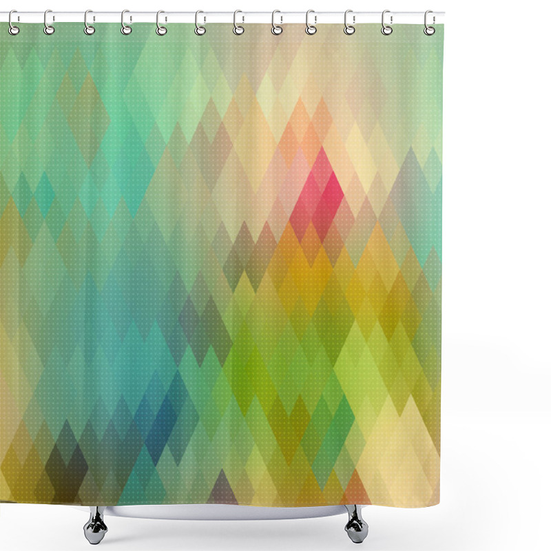 Personality  Abstract Rhombus Background Shower Curtains