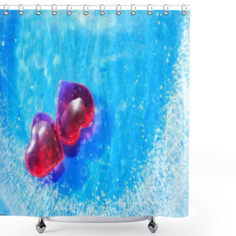 Personality  Hearts In Ice Shower Curtains