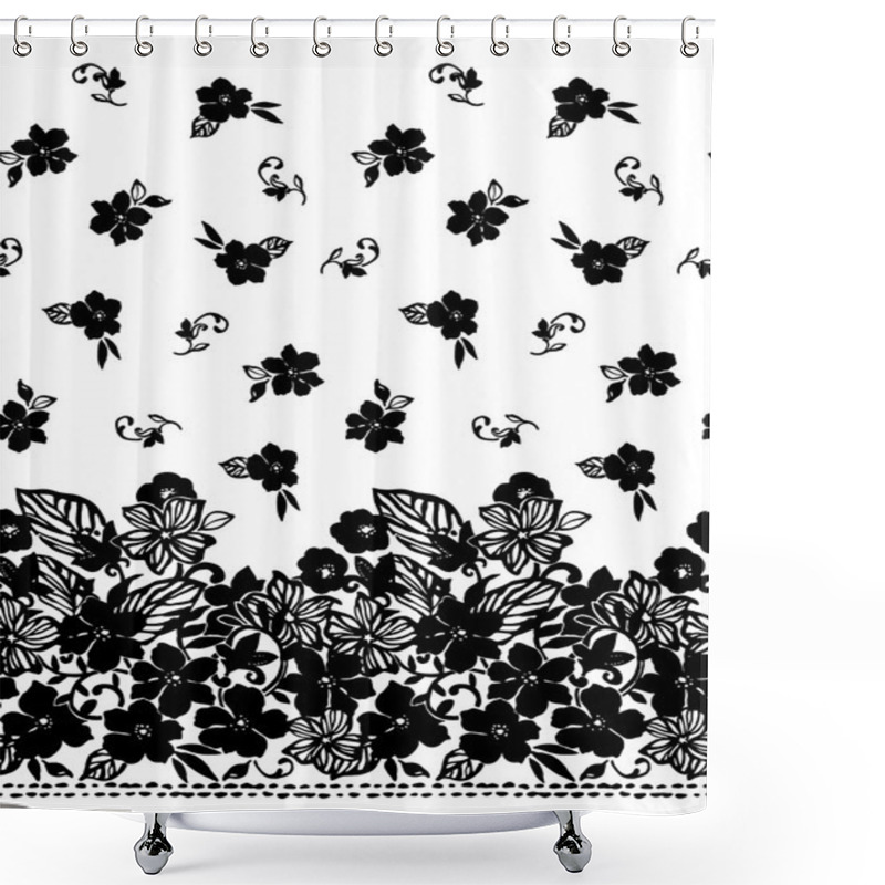 Personality  Flower Pattern Shower Curtains