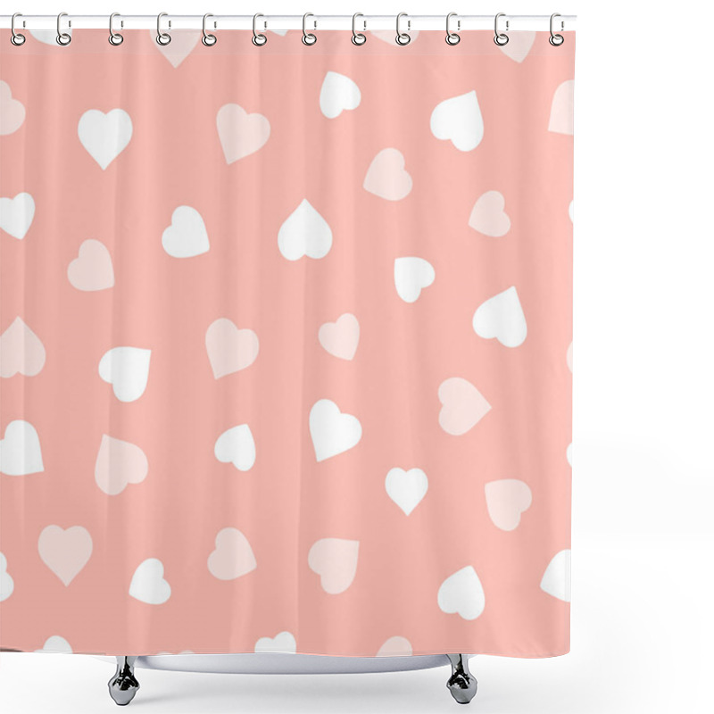 Personality  Cute Heart Shapes Seamless Pattern.  Shower Curtains