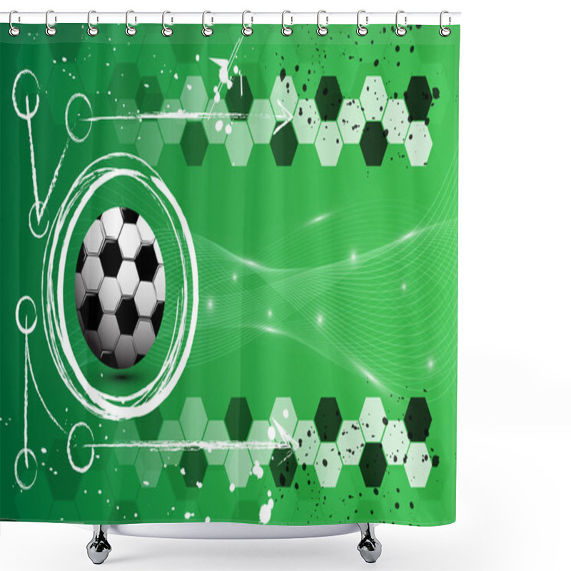 Personality  Soccer Chalk Background Shower Curtains