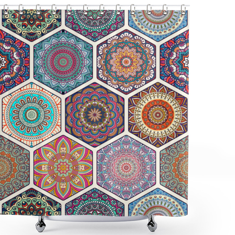 Personality  Ethnic Floral Seamless Pattern Shower Curtains