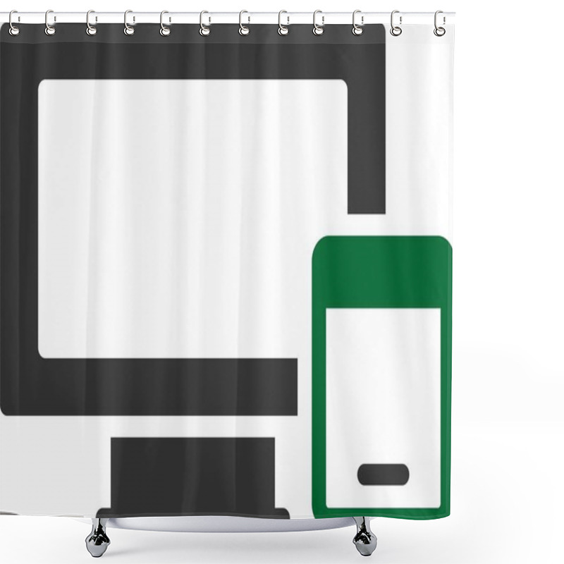 Personality  Responsive Web Design Icon Shower Curtains