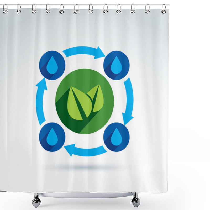 Personality  Vector Nature Circulation System Conceptual Icon. Ecology Symbol Shower Curtains