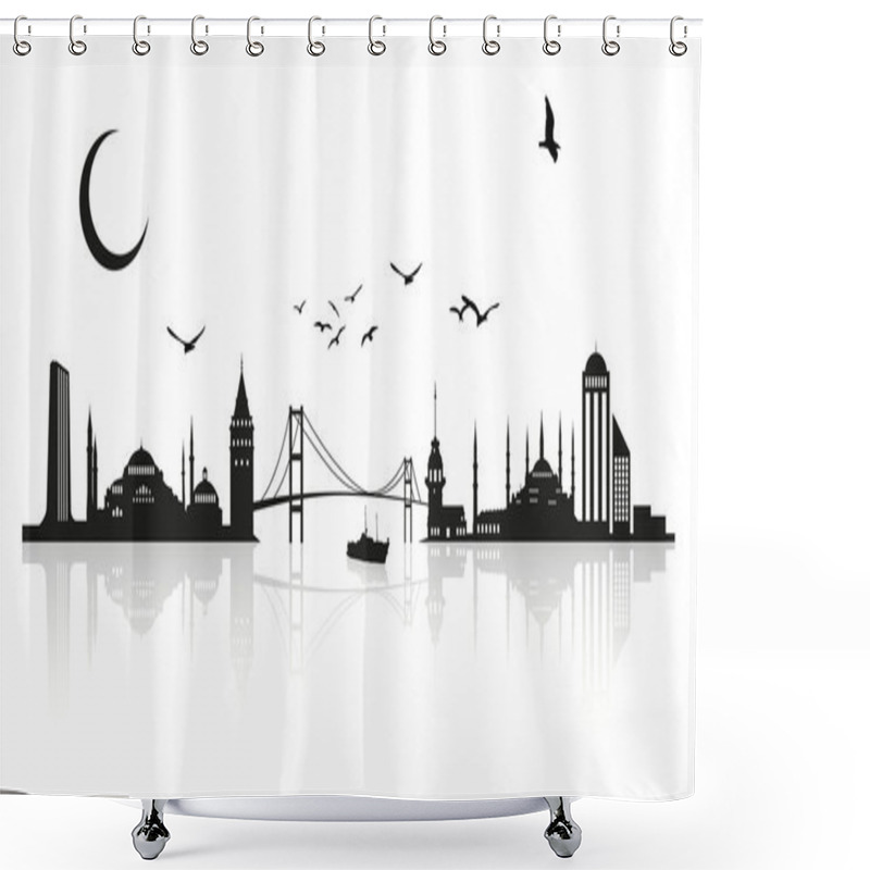 Personality  Istanbul Silhouette Shower Curtains