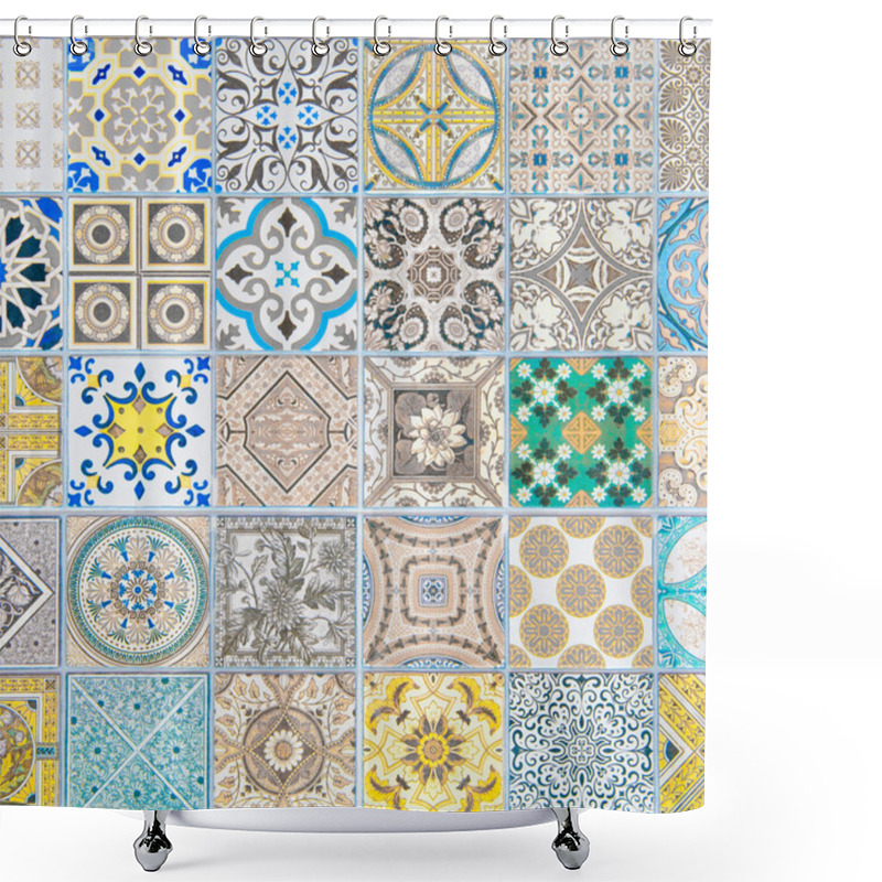 Personality  Ceramic Tiles Patterns Shower Curtains