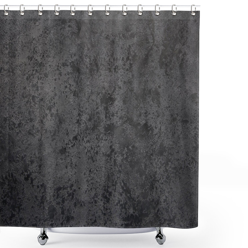 Personality  Gray Background. View From Above Shower Curtains