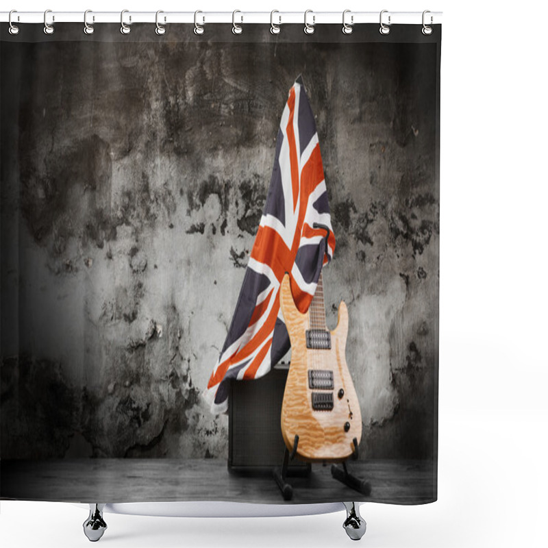 Personality  Modern Electric Guitar Shower Curtains