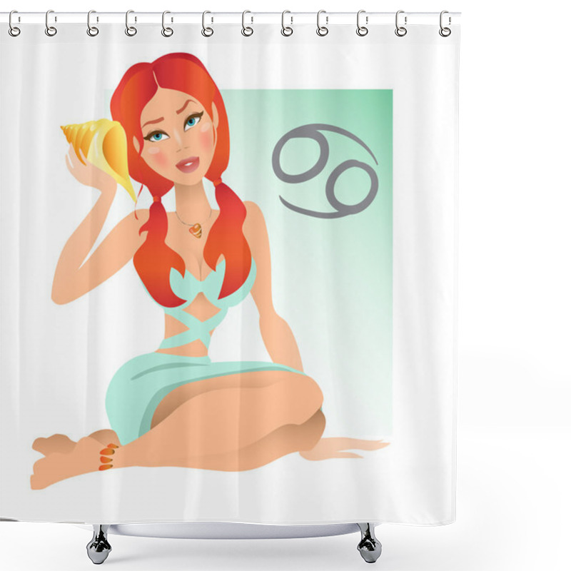 Personality  Zodiac Signs - Cancer Shower Curtains